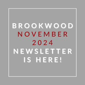 the logo for brookwood november 2024 newsletter is here