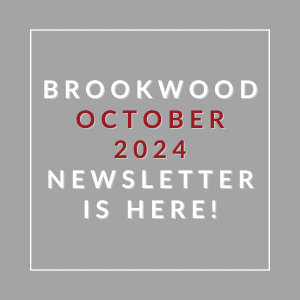 the logo for brookwood october 2024 newsletter is here