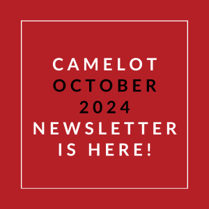 a white box with the words camerol october 2024 newsletter is here