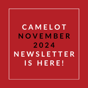 a white box with the words camerol october 2024 newsletter is here