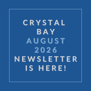 A newsletter for Crystal Bay in August 2026 is available.