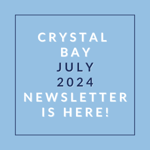 a blue background with the words cloudy bay july 2024 newsletter is here