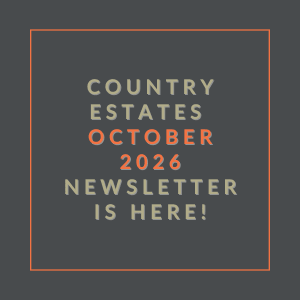 The image announces the availability of the Country Estates October 2026 newsletter.