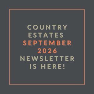 A graphic announcing the availability of the Country Estates September 2026 newsletter.