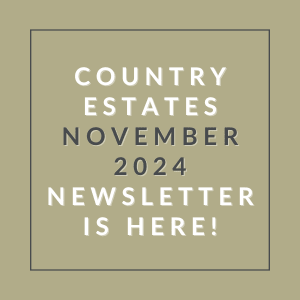 a brown background with the words county estates october 22 23 newsletter is here