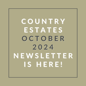 a brown background with the words county estates october 2024 newsletter is here