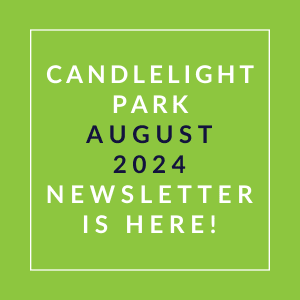 a green field with the words candidate park july 2024 newsletter is here