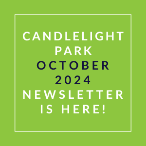 a green field with the words candidate park october 2024 newsletter is here