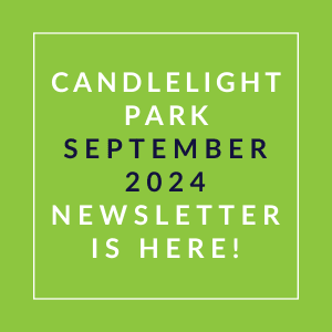 a green field with the textcandle park september 2024 newsletter is here