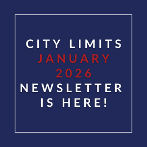 A newsletter announcement for the City Limits for January 2026.
