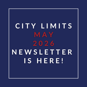 A newsletter announcement for the City Limits for May 2026.