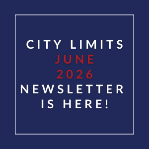 A newsletter announcement for the City Limits for June 2026.