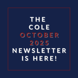 The Cole October 2026 newsletter is here.