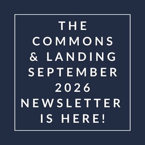 The image announces the availability of the Commons & Landing September 2026 newsletter.