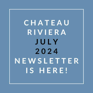 a white line on a blue background with the words chateau rivenra