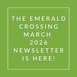 The image announces the availability of the Emerald Crossing March 2026 newsletter.