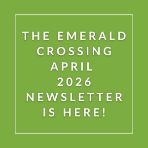 The image announces the availability of the Emerald Crossing April 2026 newsletter.