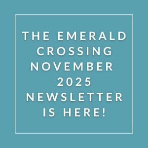 The image announces the release of the Emerald Crossing November 2025 newsletter.