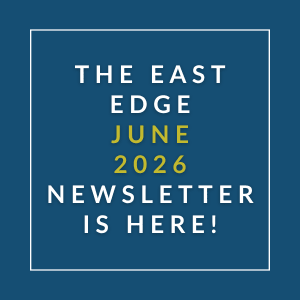 The image is a cover of the East Edge June 2026 newsletter.
