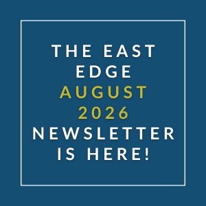 The cover of the East Edge August 2026 newsletter.