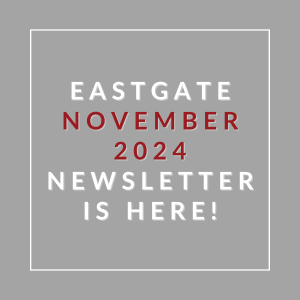 a gray background with white and red text and the words eastern october 2023