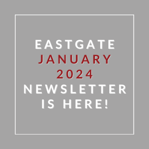 a gray background with white and red text and the words eastern january 2022 newsletter