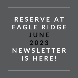 a sign that says preserve at eagle ridge june 23 23 newsletter is here