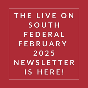 The image announces the availability of the South Federal February 2025 newsletter.