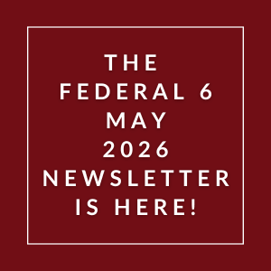 The image announces the availability of the Federal 6 May 2026 Newsletter.