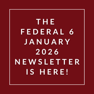 The image announces the availability of the Federal 6 January 2026 Newsletter.