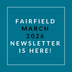 The image announces the availability of the Fairfield March 2026 newsletter.