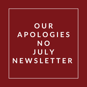 our apologies no july newsletter font family