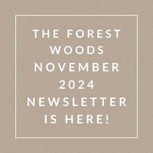 the logo for the forest woods october 2024 newsletter is here