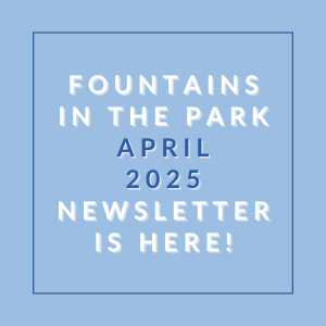 A blue square with text announcing the availability of a newsletter.