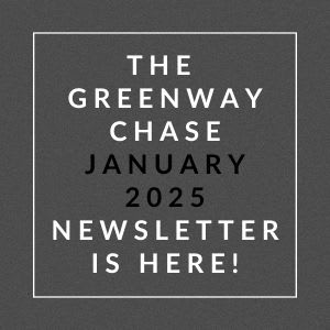 The image announces the availability of the Greenway Chase January 2025 newsletter.