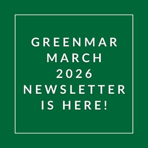 The image announces the availability of the Greenmar March 2026 newsletter.