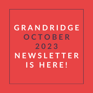 a red background with white text and the words grandridge october 22 23 news