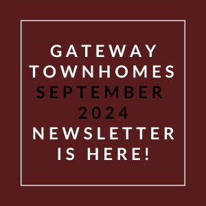 a white box with the words gateway touchdowns september 2024 newsletter is here