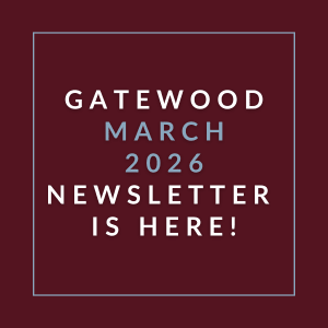 The image announces the availability of the Gatewood March 2026 newsletter.