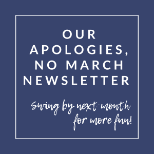 A blue poster with white text announcing the end of a newsletter.