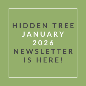 The image announces the availability of the Hidden Tree January 2026 newsletter.