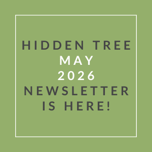 The image announces the availability of the Hidden Tree May 2026 newsletter.