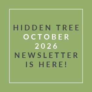 The image announces the availability of the Hidden Tree October 2026 newsletter.