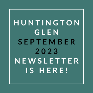 a green background with the words huntington glen september 23 23 newspaper is here