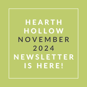 a green background with the words heart hollow november 22 23 newsletter is here