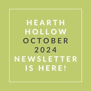 a yellow background with the words heart hollow october 2024 newsletter is here