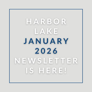 A newsletter for Harbor Lake is available for January 2026.