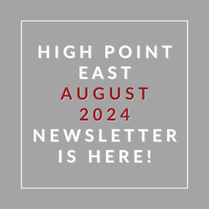 a sign that says high point east august 23 newspaper is here