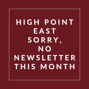 A sign stating there will be no newsletter this month.