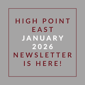The image announces the availability of the High Point East January 2026 newsletter.